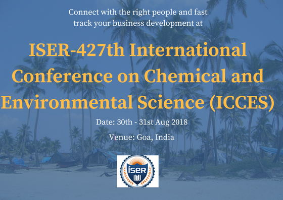 ISER-427th International Conference on Chemical and Environmental Science (ICCES)